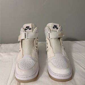 Nike Air High-Top Sneakers in Cream and White